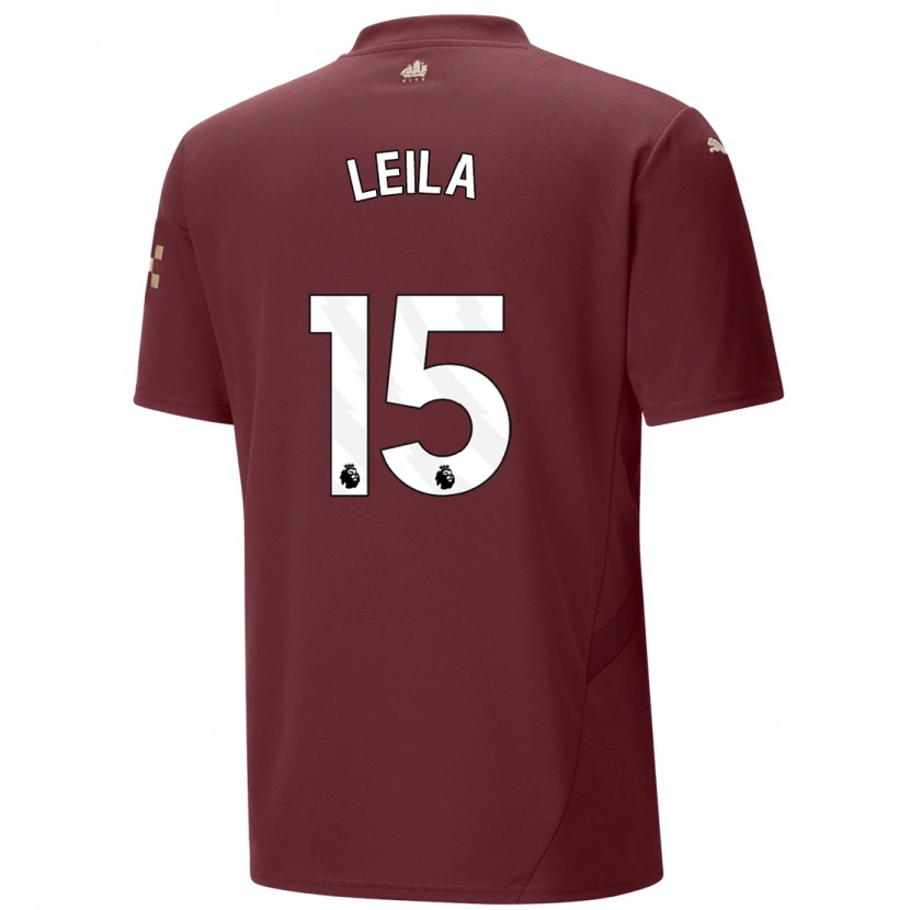 Danxen Mænd Leila Ouahabi #15 Rødbrun Tredje Sæt Spillertrøjer 2024/25 Trøje T-Shirt