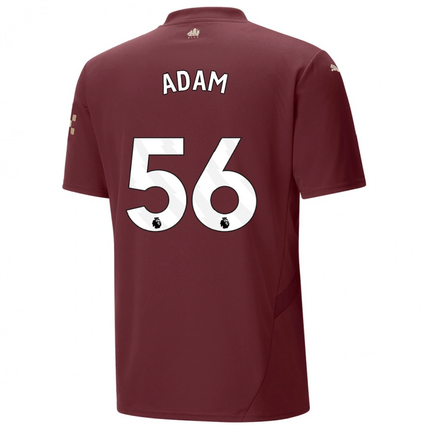 Danxen Mænd Josh Adam #56 Rødbrun Tredje Sæt Spillertrøjer 2024/25 Trøje T-Shirt
