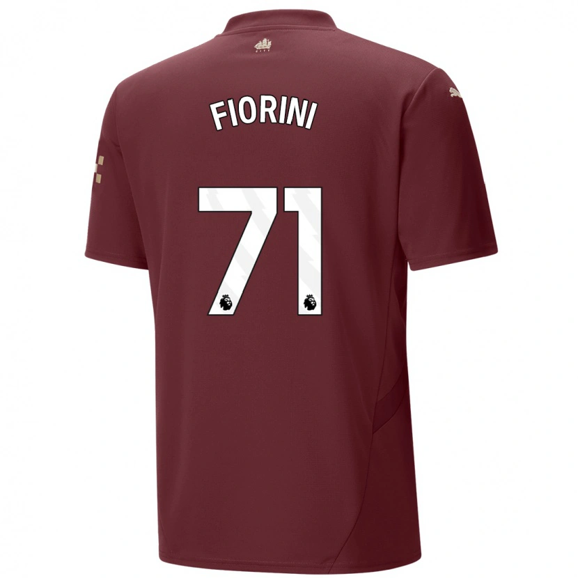 Danxen Mænd Lewis Fiorini #71 Rødbrun Tredje Sæt Spillertrøjer 2024/25 Trøje T-Shirt