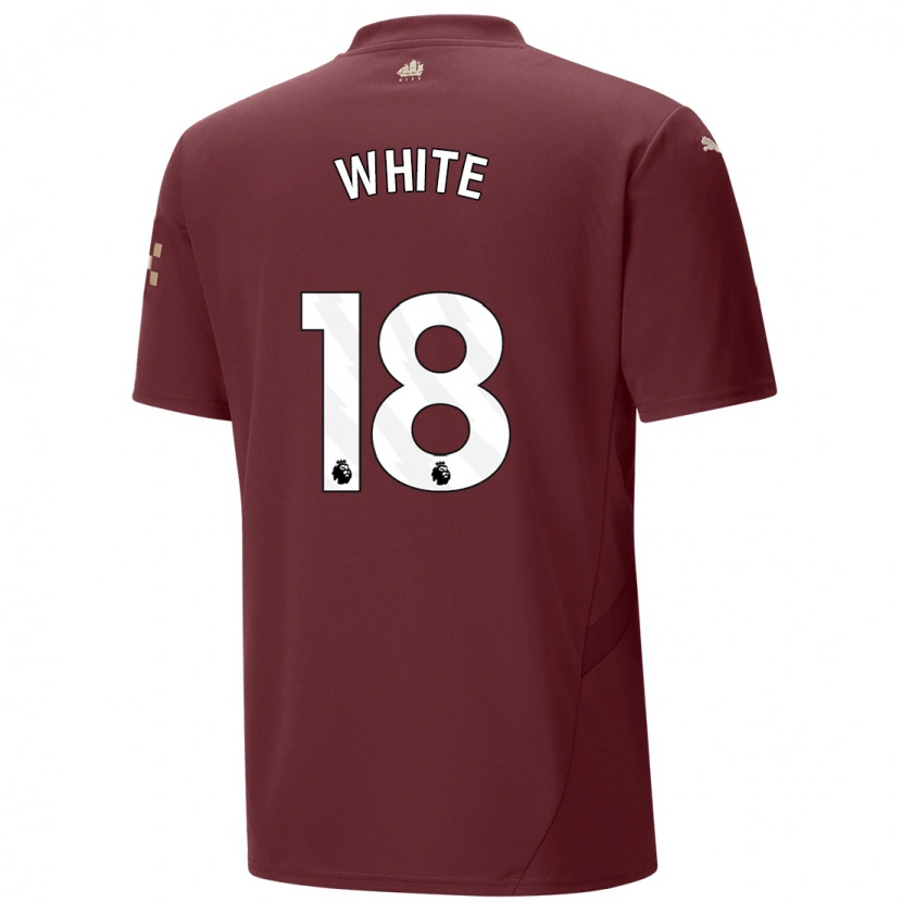Danxen Mænd Ellen White #18 Rødbrun Tredje Sæt Spillertrøjer 2024/25 Trøje T-Shirt