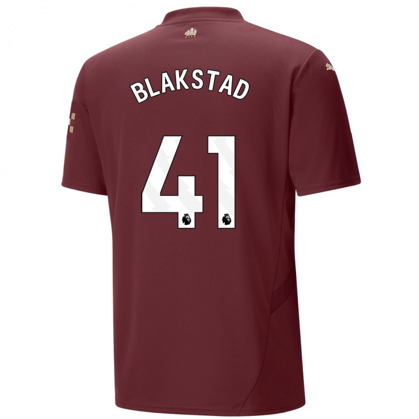 Danxen Mænd Julie Blakstad #41 Rødbrun Tredje Sæt Spillertrøjer 2024/25 Trøje T-Shirt