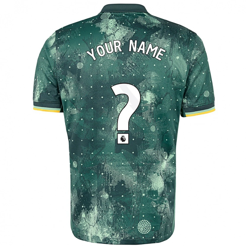 Danxen Mænd Dit Navn #0 Mintgrøn Tredje Sæt Spillertrøjer 2024/25 Trøje T-Shirt
