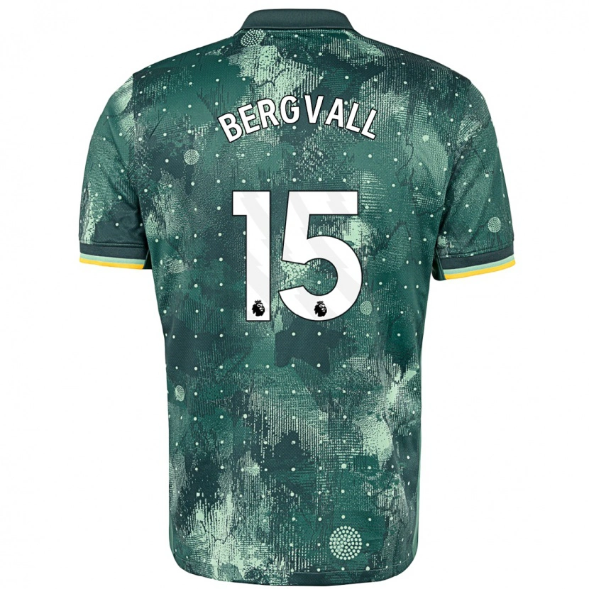 Danxen Mænd Lucas Bergvall #15 Mintgrøn Tredje Sæt Spillertrøjer 2024/25 Trøje T-Shirt