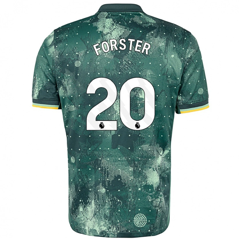 Danxen Mænd Fraser Forster #20 Mintgrøn Tredje Sæt Spillertrøjer 2024/25 Trøje T-Shirt