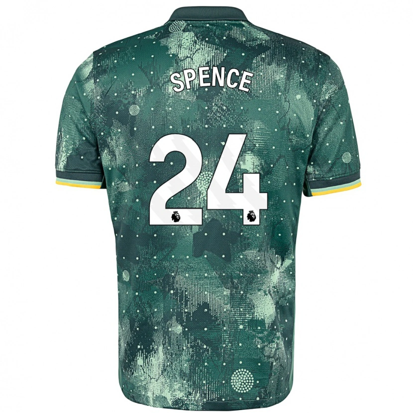 Danxen Mænd Djed Spence #24 Mintgrøn Tredje Sæt Spillertrøjer 2024/25 Trøje T-Shirt