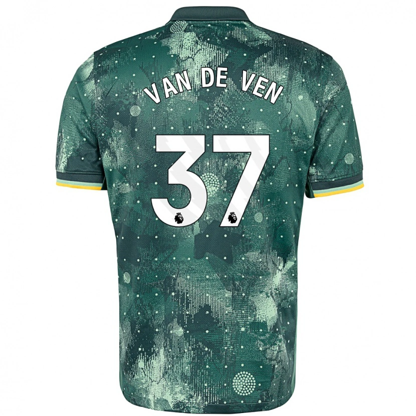 Danxen Mænd Micky Van De Ven #37 Mintgrøn Tredje Sæt Spillertrøjer 2024/25 Trøje T-Shirt