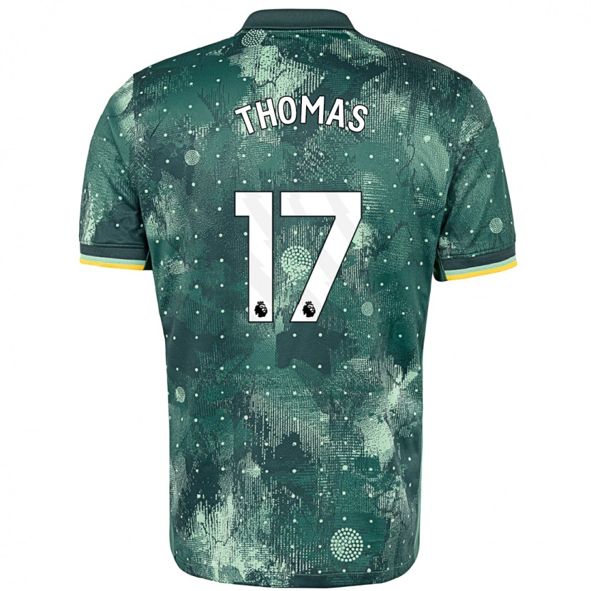 Danxen Mænd Martha Thomas #17 Mintgrøn Tredje Sæt Spillertrøjer 2024/25 Trøje T-Shirt