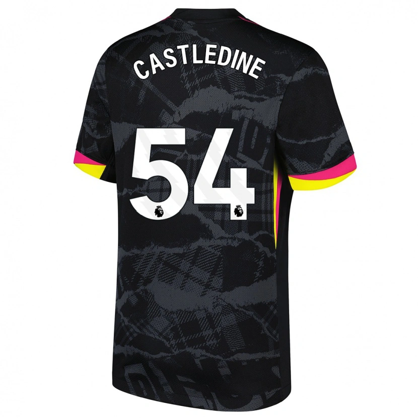 Danxen Mænd Leo Castledine #54 Sort Pink Tredje Sæt Spillertrøjer 2024/25 Trøje T-Shirt