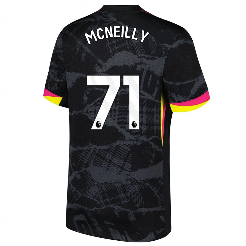 Danxen Mænd Donnell Mcneilly #71 Sort Pink Tredje Sæt Spillertrøjer 2024/25 Trøje T-Shirt
