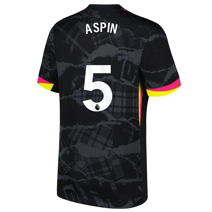 Danxen Mænd Brooke Aspin #5 Sort Pink Tredje Sæt Spillertrøjer 2024/25 Trøje T-Shirt