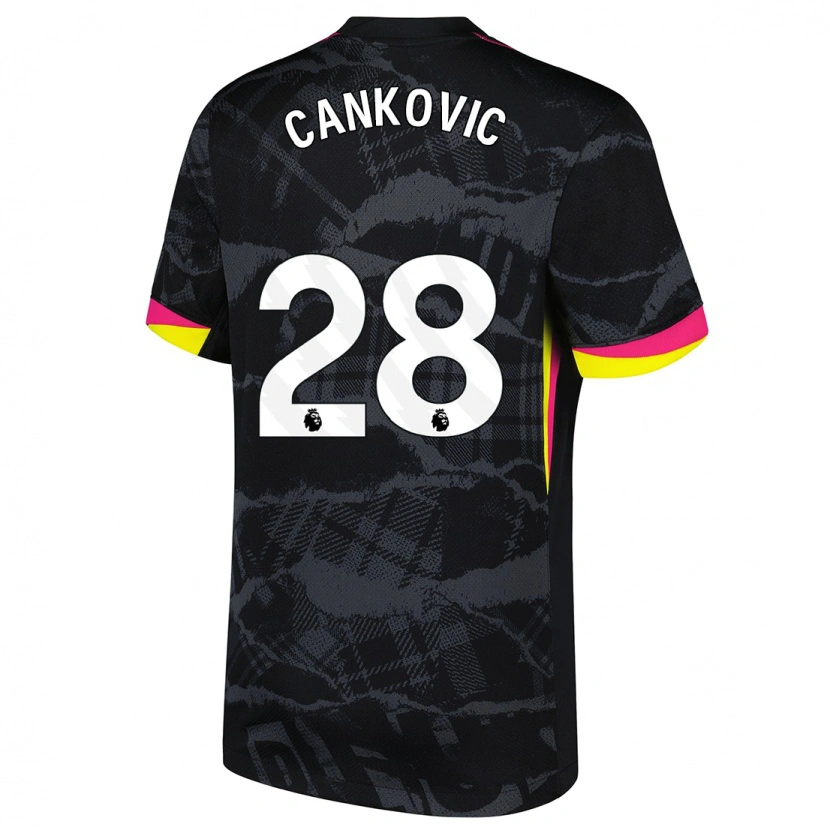 Danxen Mænd Jelena Čanković #28 Sort Pink Tredje Sæt Spillertrøjer 2024/25 Trøje T-Shirt