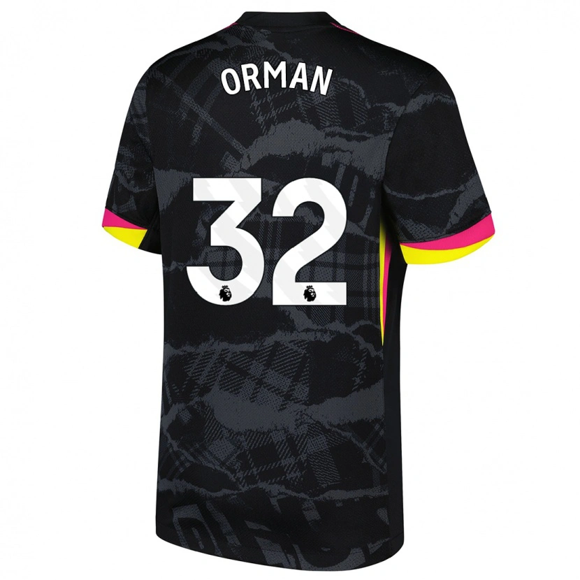 Danxen Mænd Emily Orman #32 Sort Pink Tredje Sæt Spillertrøjer 2024/25 Trøje T-Shirt