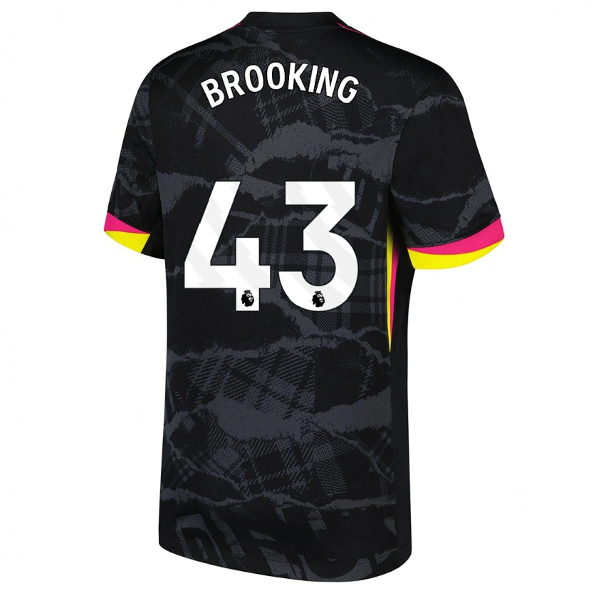 Danxen Mænd Josh Brooking #43 Sort Pink Tredje Sæt Spillertrøjer 2024/25 Trøje T-Shirt