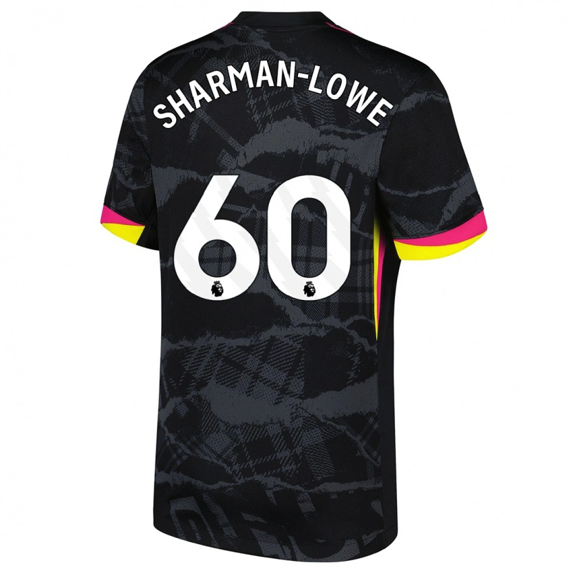 Danxen Mænd Teddy Sharman-Lowe #60 Sort Pink Tredje Sæt Spillertrøjer 2024/25 Trøje T-Shirt