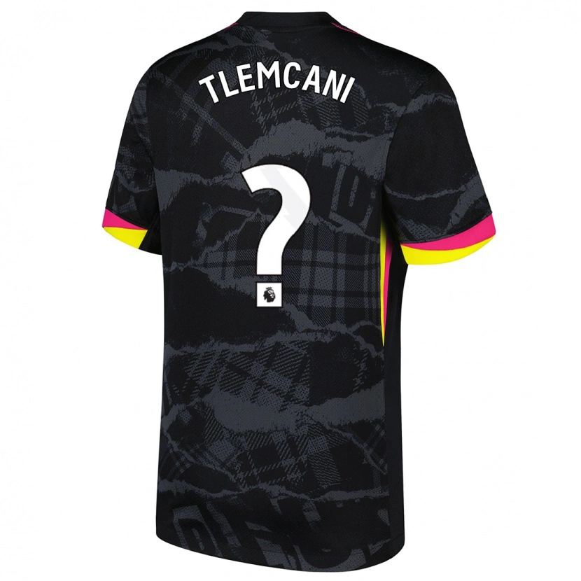 Danxen Mænd Sami Tlemcani #0 Sort Pink Tredje Sæt Spillertrøjer 2024/25 Trøje T-Shirt
