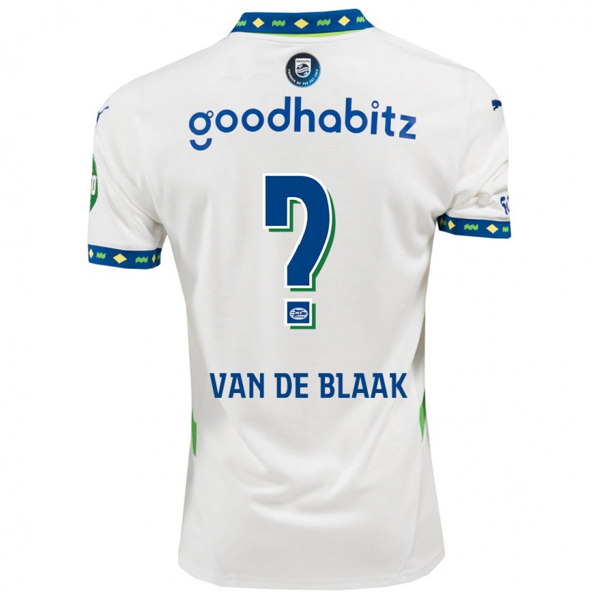 Danxen Mænd Emmanuel Van De Blaak #0 Hvid Mørkeblå Tredje Sæt Spillertrøjer 2024/25 Trøje T-Shirt