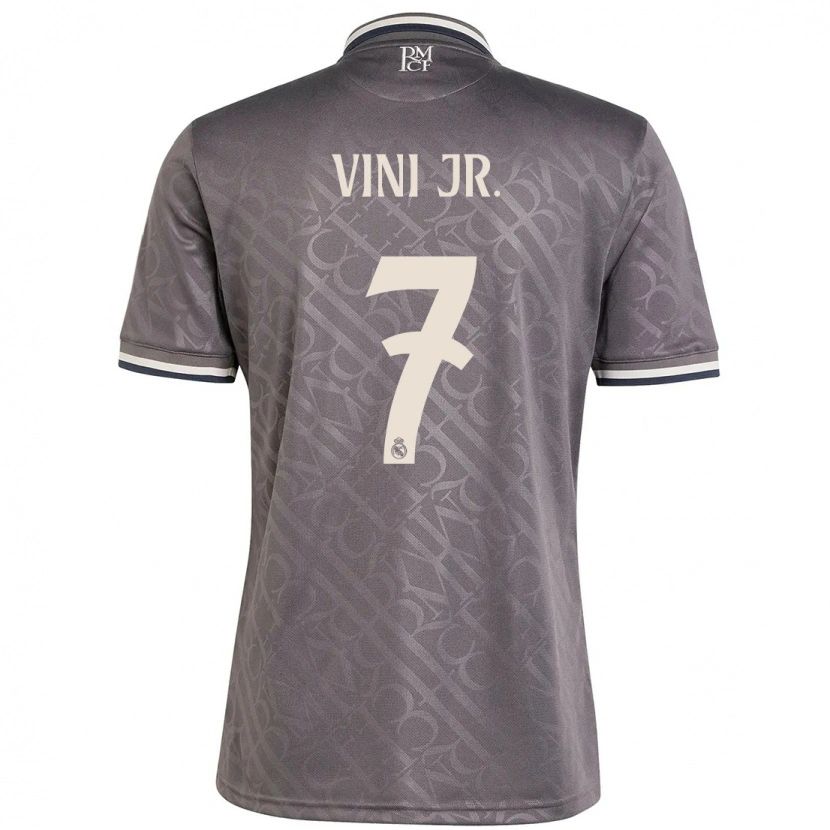 Danxen Mænd Vinicius Junior #7 Trækul Tredje Sæt Spillertrøjer 2024/25 Trøje T-Shirt