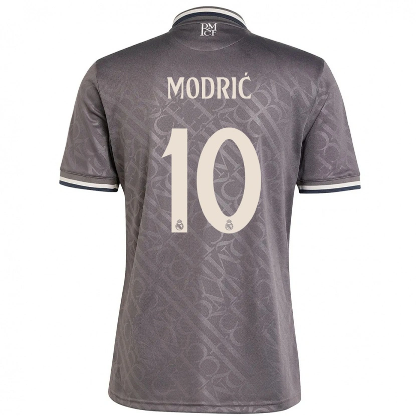 Danxen Mænd Luka Modric #10 Trækul Tredje Sæt Spillertrøjer 2024/25 Trøje T-Shirt