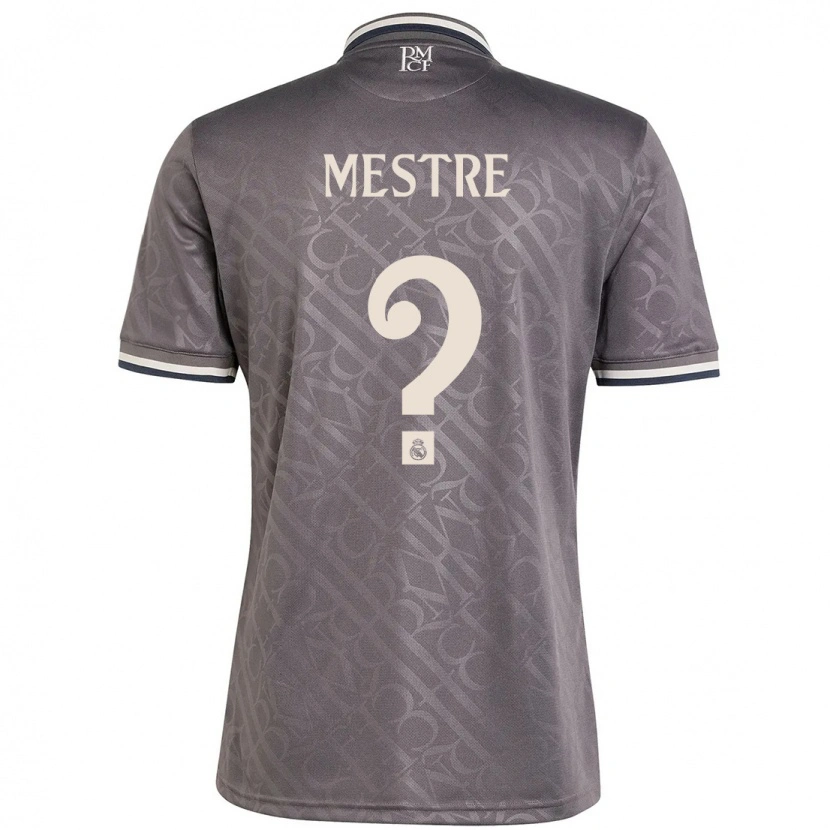 Danxen Mænd Sergio Mestre #0 Trækul Tredje Sæt Spillertrøjer 2024/25 Trøje T-Shirt