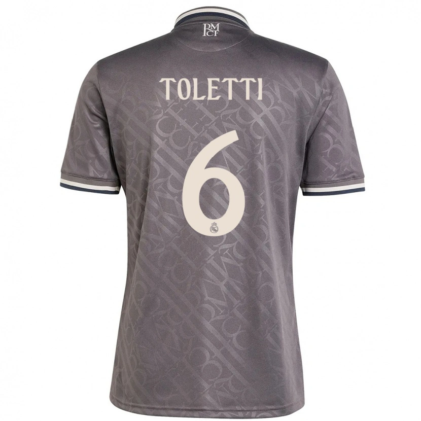 Danxen Mænd Sandie Toletti #6 Trækul Tredje Sæt Spillertrøjer 2024/25 Trøje T-Shirt