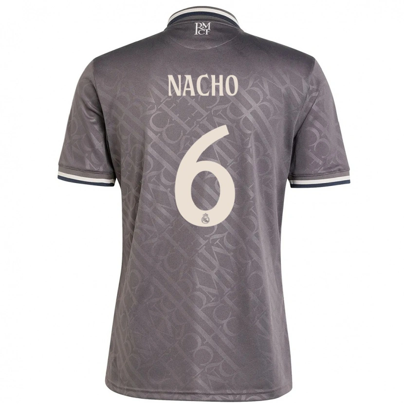 Danxen Mænd Nacho Fernández #6 Trækul Tredje Sæt Spillertrøjer 2024/25 Trøje T-Shirt