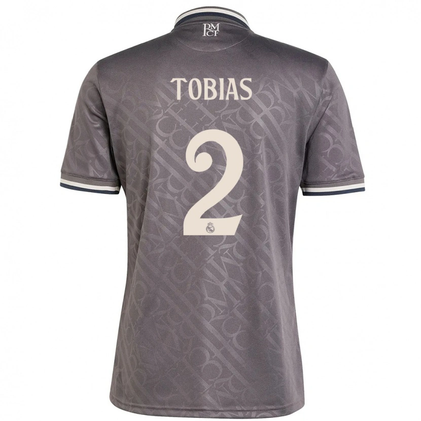 Danxen Mænd Vinícius Tobias #2 Trækul Tredje Sæt Spillertrøjer 2024/25 Trøje T-Shirt