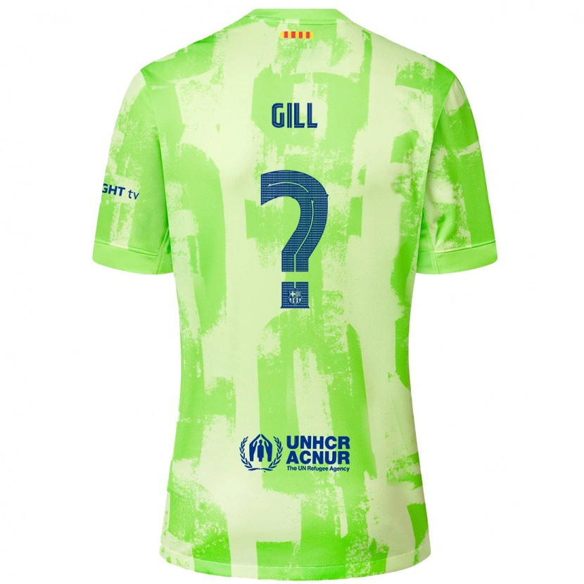 Danxen Mænd Adrian Gill #0 Lime Tredje Sæt Spillertrøjer 2024/25 Trøje T-Shirt
