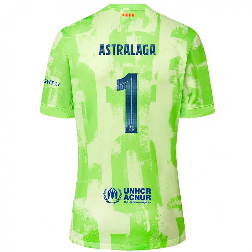 Danxen Mænd Ander Astralaga #1 Lime Tredje Sæt Spillertrøjer 2024/25 Trøje T-Shirt