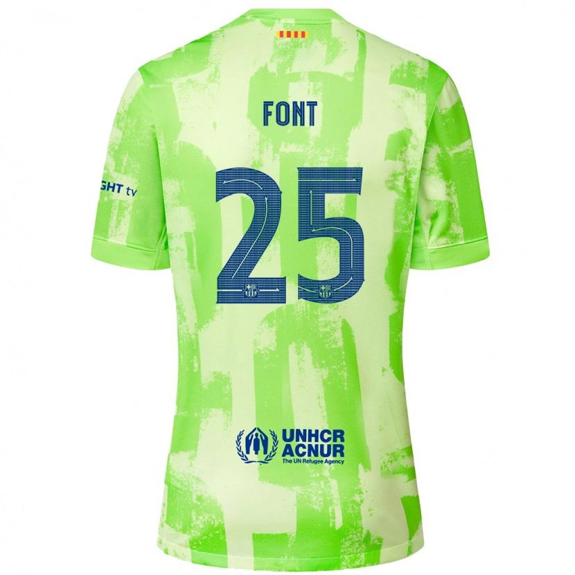 Danxen Mænd Gemma Font #25 Lime Tredje Sæt Spillertrøjer 2024/25 Trøje T-Shirt