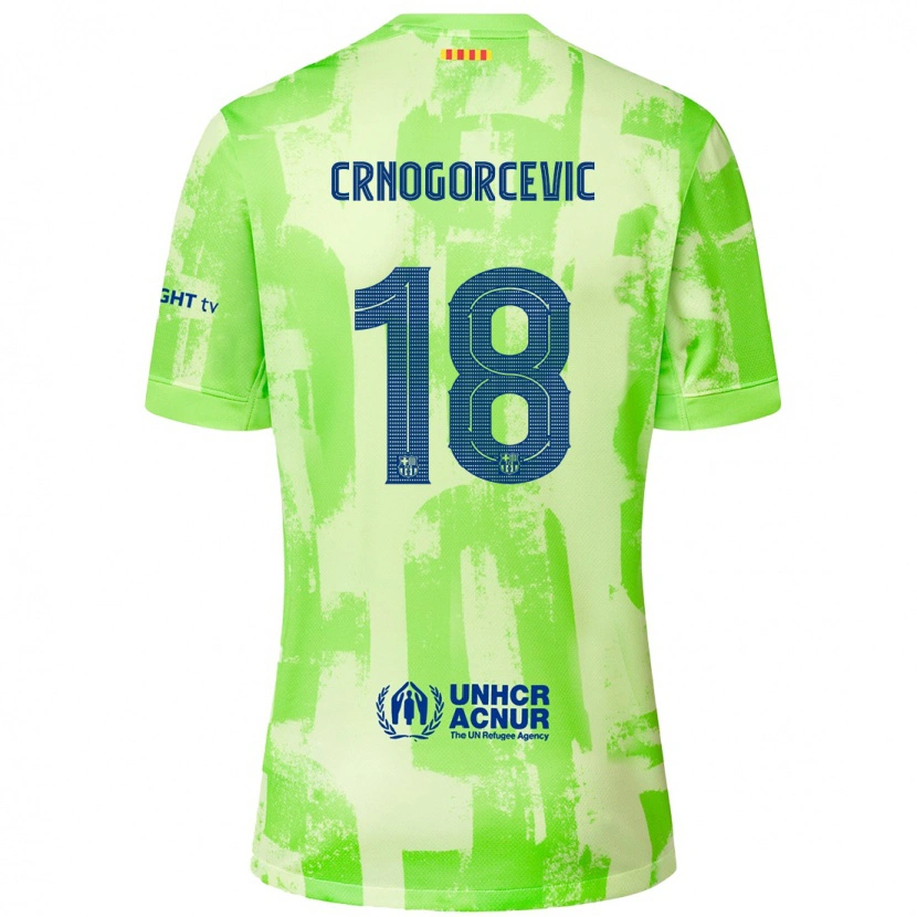 Danxen Mænd Ana-Maria Crnogorcevic #18 Lime Tredje Sæt Spillertrøjer 2024/25 Trøje T-Shirt