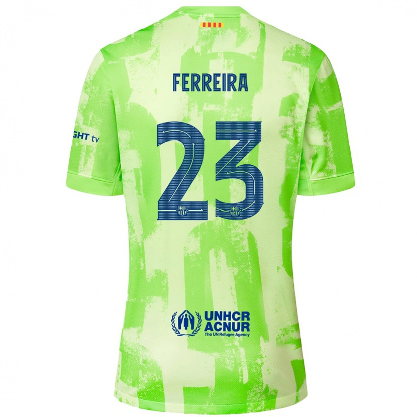 Danxen Mænd Geyse Ferreira #23 Lime Tredje Sæt Spillertrøjer 2024/25 Trøje T-Shirt