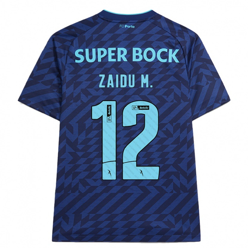 Danxen Mænd Zaidu #12 Marineblå Tredje Sæt Spillertrøjer 2024/25 Trøje T-Shirt