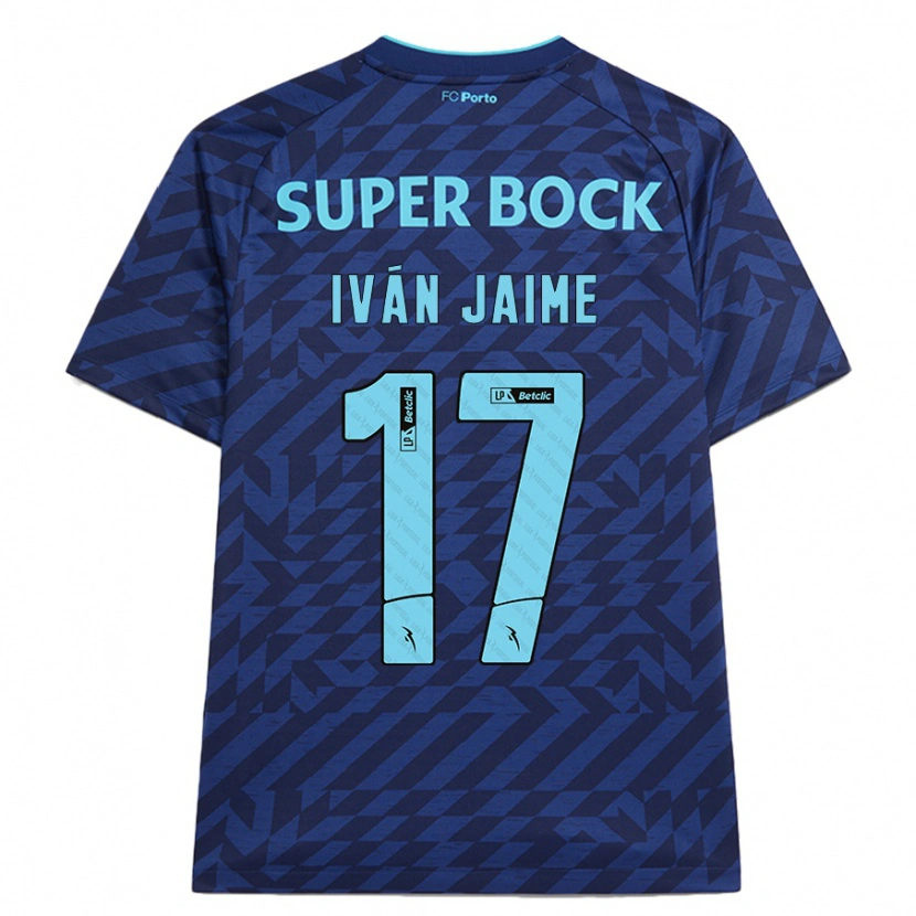Danxen Mænd Iván Jaime #17 Marineblå Tredje Sæt Spillertrøjer 2024/25 Trøje T-Shirt