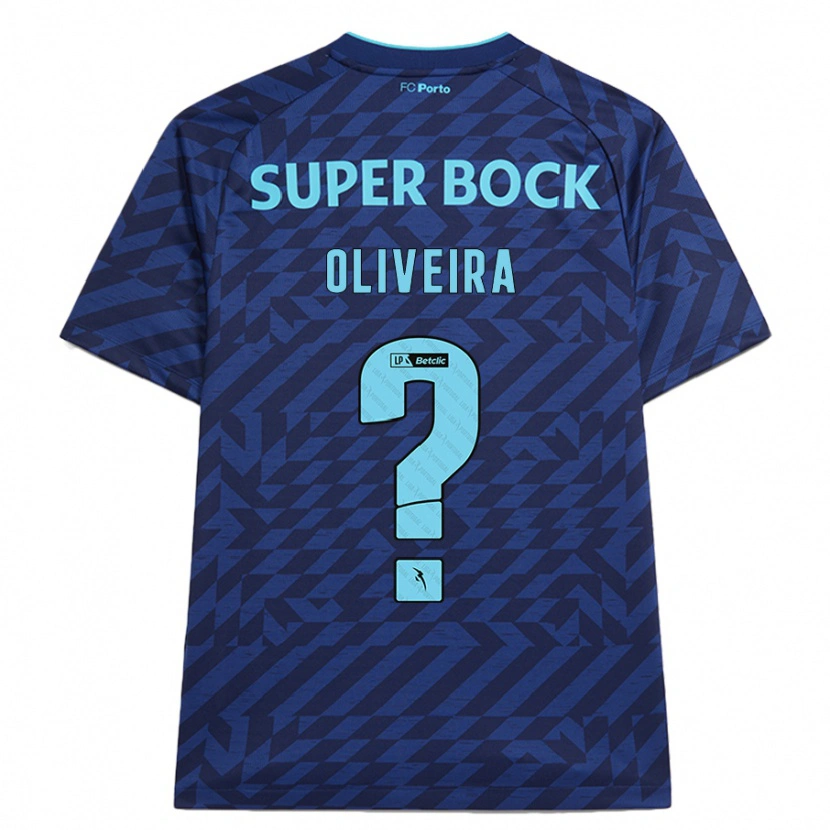 Danxen Mænd Gonçalo Oliveira #0 Marineblå Tredje Sæt Spillertrøjer 2024/25 Trøje T-Shirt