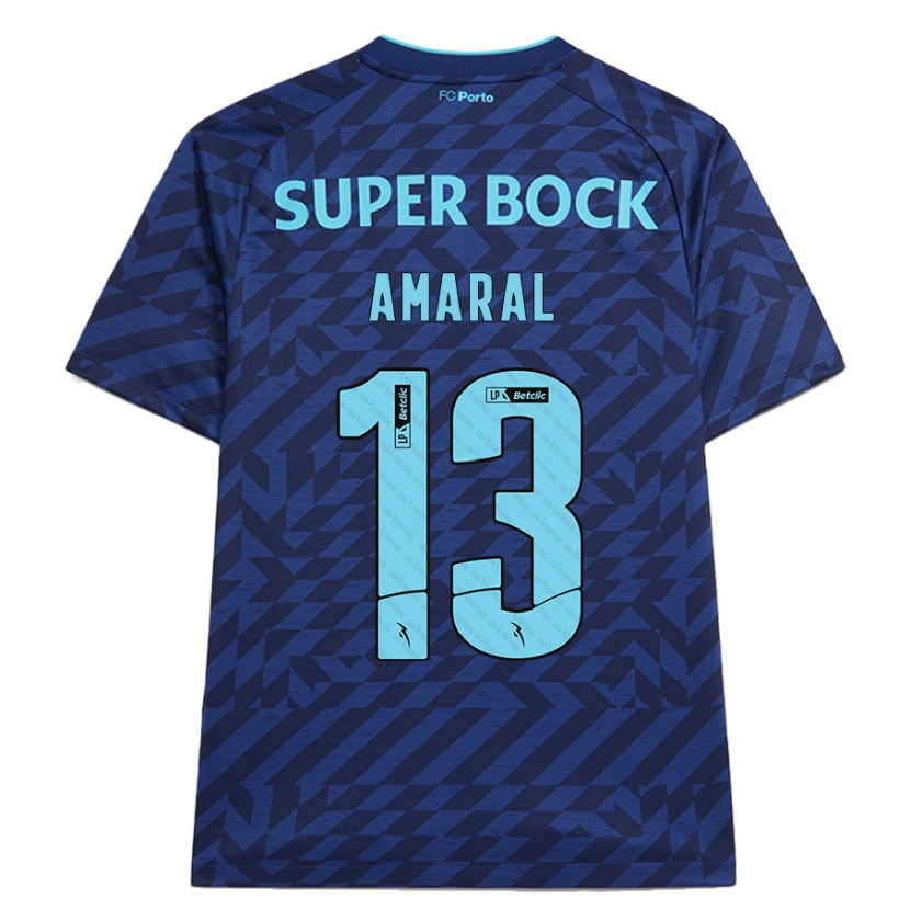 Danxen Mænd Fábio Amaral #13 Marineblå Tredje Sæt Spillertrøjer 2024/25 Trøje T-Shirt