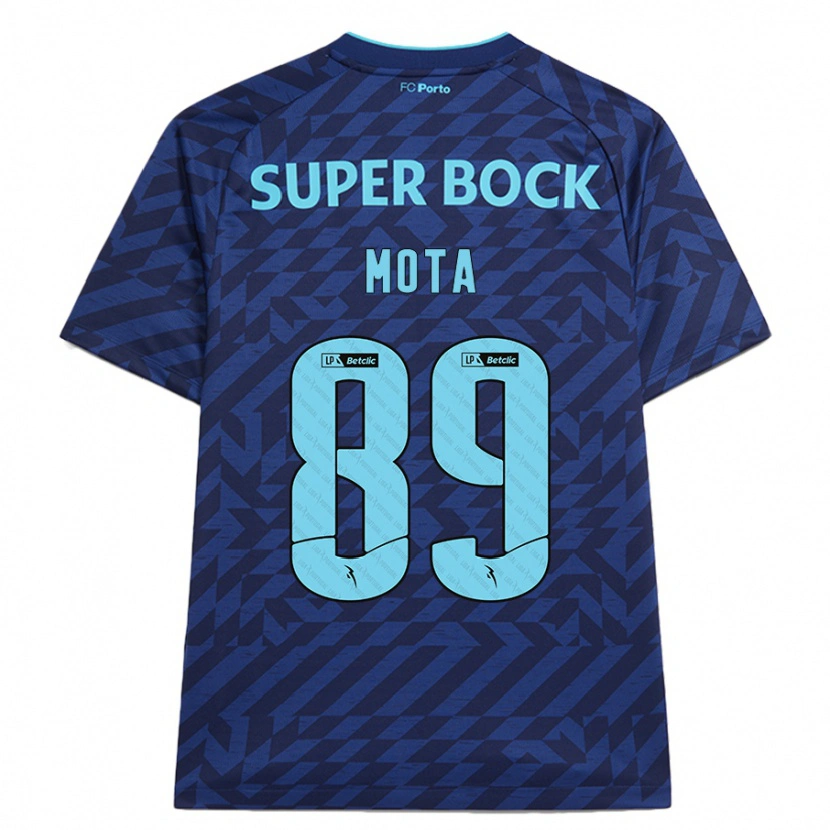 Danxen Mænd Luís Mota #89 Marineblå Tredje Sæt Spillertrøjer 2024/25 Trøje T-Shirt
