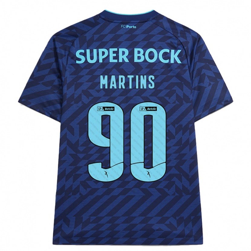Danxen Mænd Gil Martins #90 Marineblå Tredje Sæt Spillertrøjer 2024/25 Trøje T-Shirt
