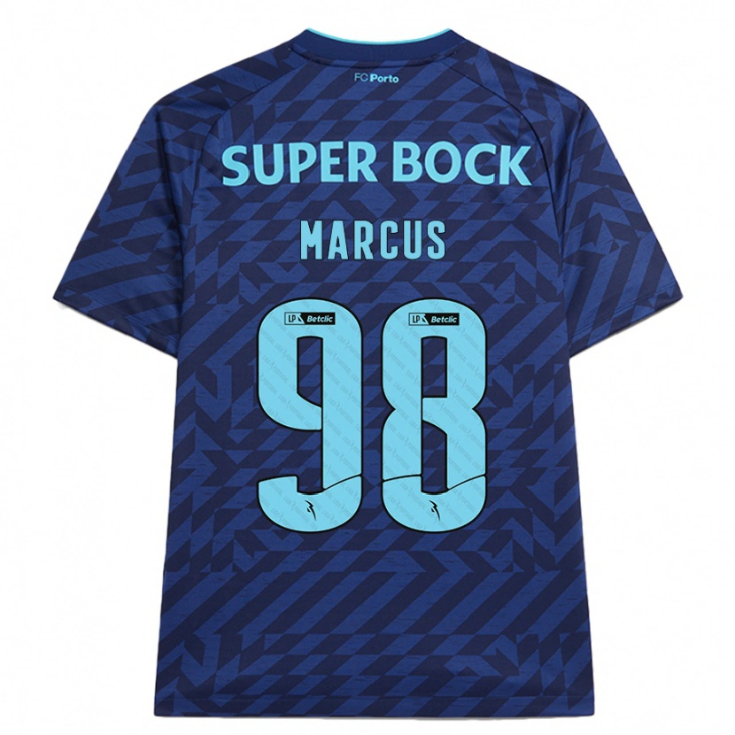 Danxen Mænd Abraham Marcus #98 Marineblå Tredje Sæt Spillertrøjer 2024/25 Trøje T-Shirt