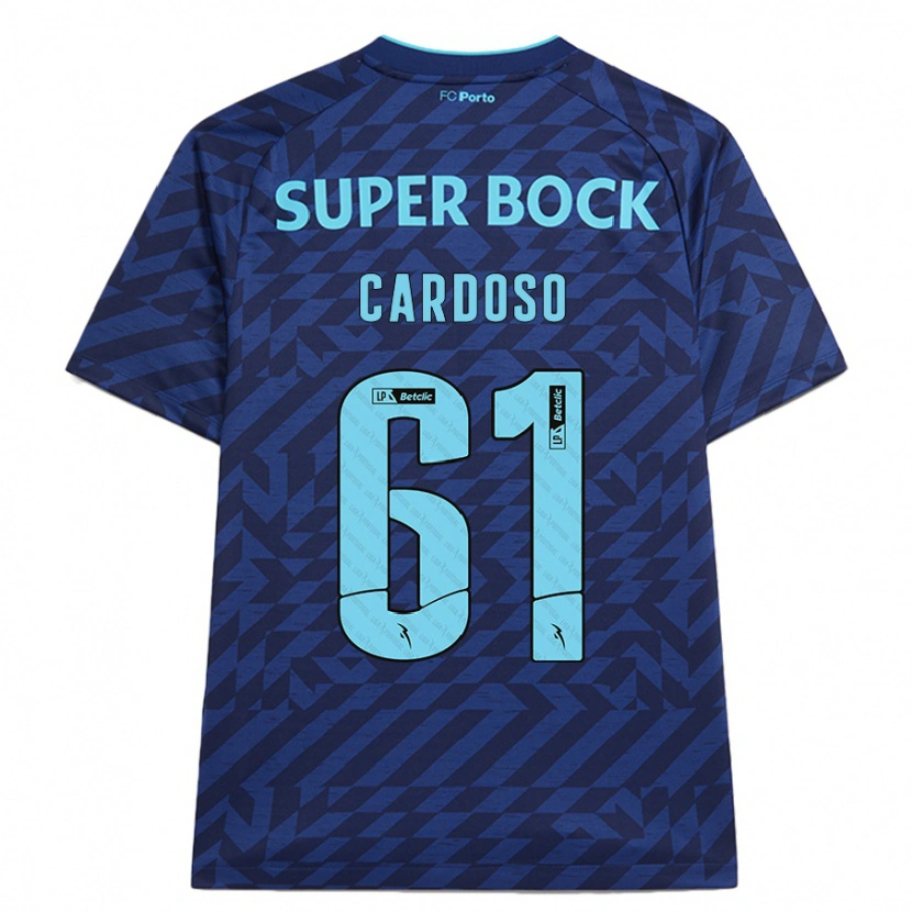 Danxen Mænd Ivan Cardoso #61 Marineblå Tredje Sæt Spillertrøjer 2024/25 Trøje T-Shirt