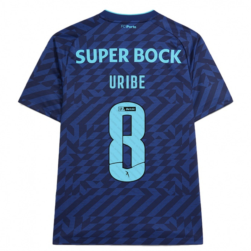 Danxen Mænd Mateus Uribe #8 Marineblå Tredje Sæt Spillertrøjer 2024/25 Trøje T-Shirt