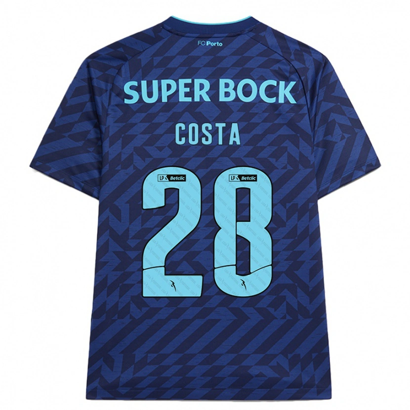 Danxen Mænd Bruno Costa #28 Marineblå Tredje Sæt Spillertrøjer 2024/25 Trøje T-Shirt