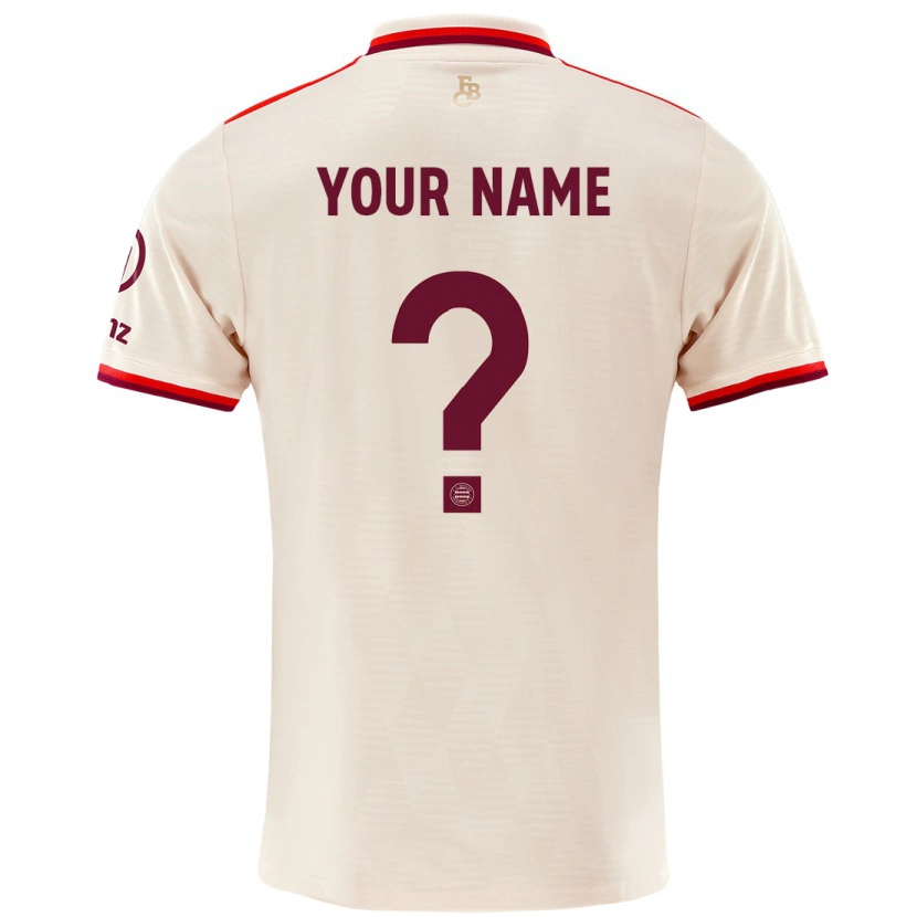 Danxen Mænd Dit Navn #0 Linned Tredje Sæt Spillertrøjer 2024/25 Trøje T-Shirt