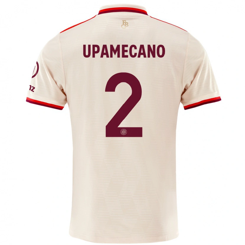 Danxen Mænd Dayot Upamecano #2 Linned Tredje Sæt Spillertrøjer 2024/25 Trøje T-Shirt