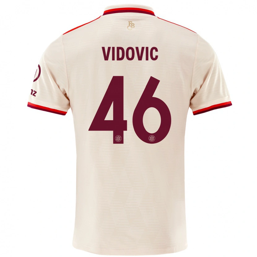 Danxen Mænd Gabriel Vidovic #46 Linned Tredje Sæt Spillertrøjer 2024/25 Trøje T-Shirt