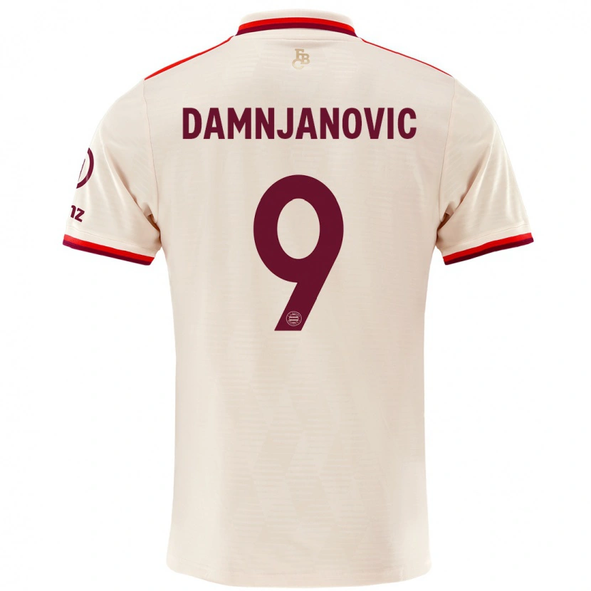 Danxen Mænd Jovana Damnjanović #9 Linned Tredje Sæt Spillertrøjer 2024/25 Trøje T-Shirt