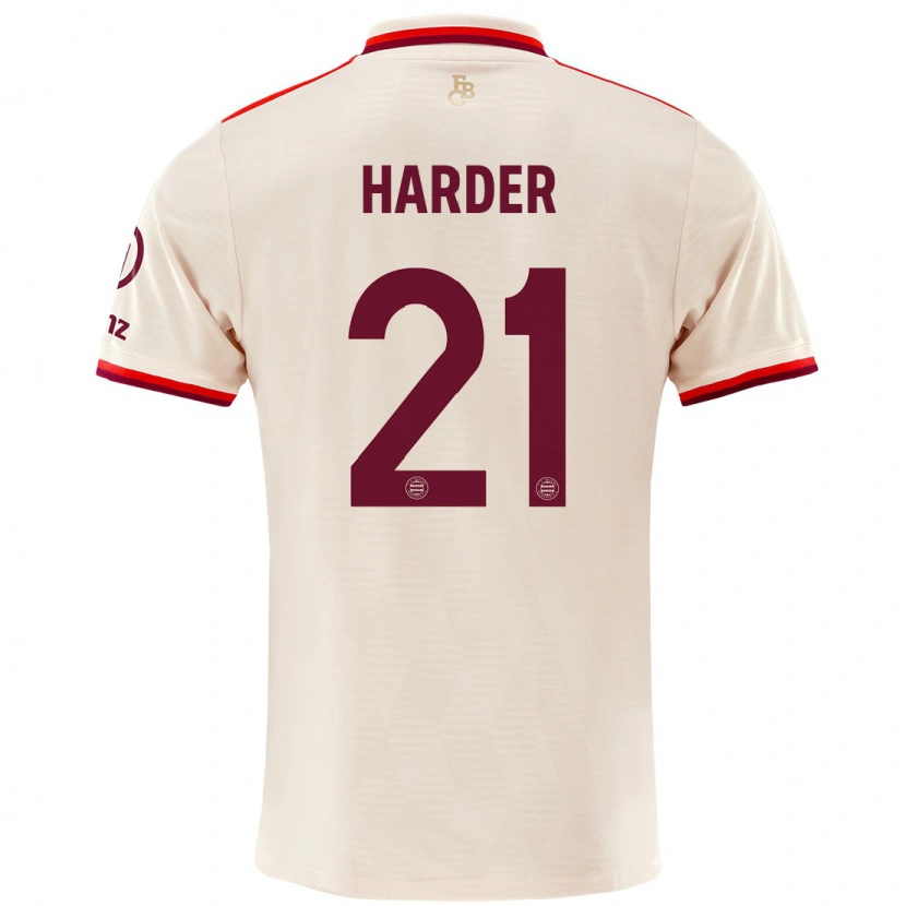 Danxen Mænd Pernille Harder #21 Linned Tredje Sæt Spillertrøjer 2024/25 Trøje T-Shirt