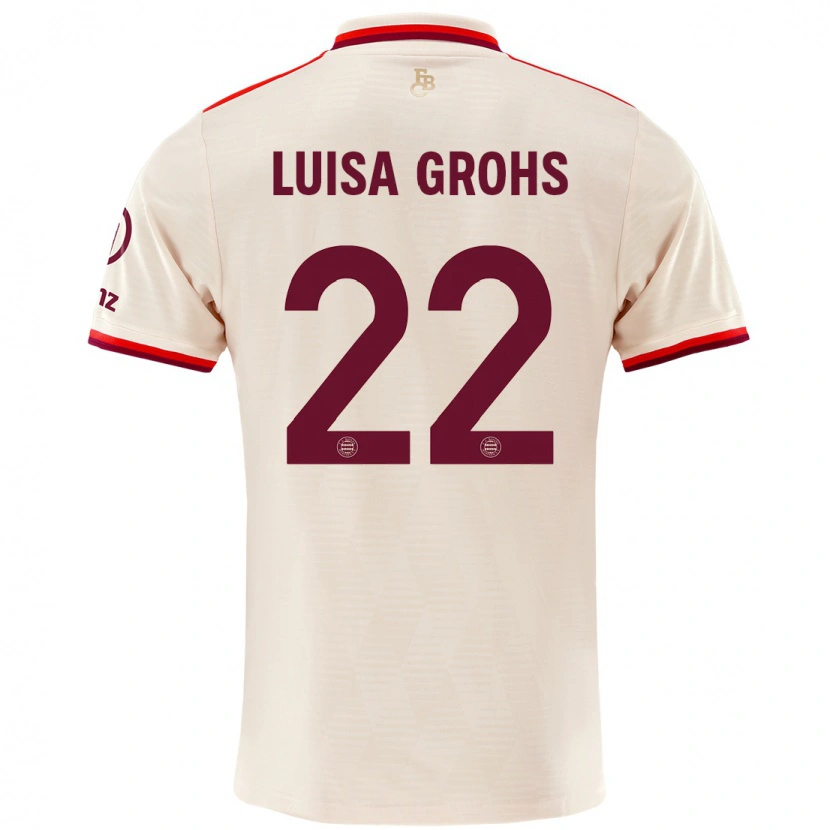 Danxen Mænd Maria Luisa Grohs #22 Linned Tredje Sæt Spillertrøjer 2024/25 Trøje T-Shirt