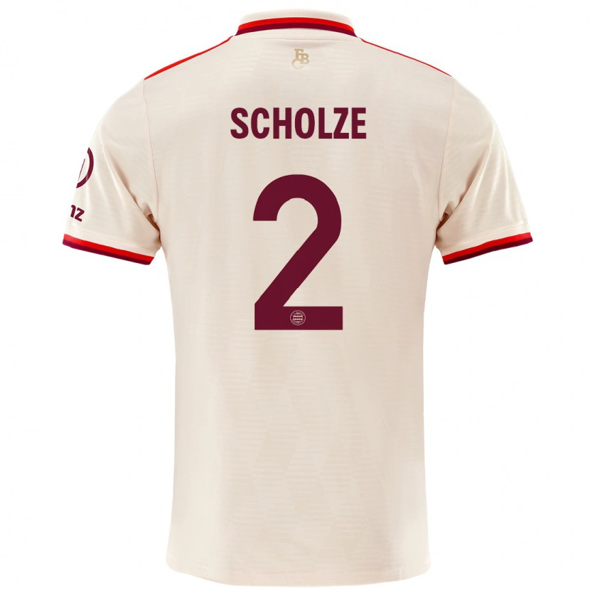 Danxen Mænd Max Scholze #2 Linned Tredje Sæt Spillertrøjer 2024/25 Trøje T-Shirt
