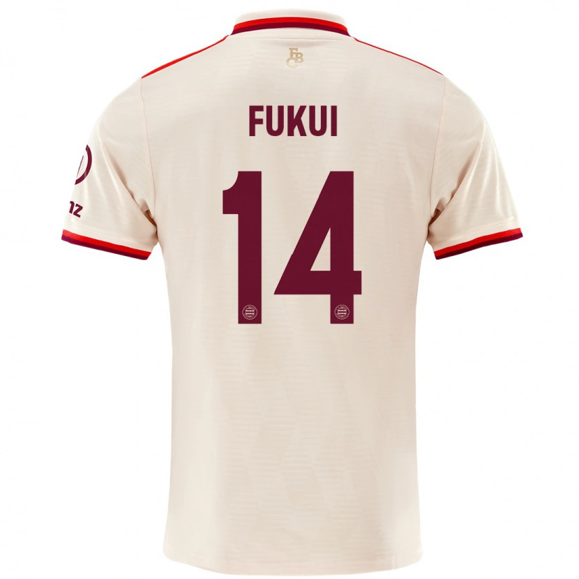 Danxen Mænd Taichi Fukui #14 Linned Tredje Sæt Spillertrøjer 2024/25 Trøje T-Shirt