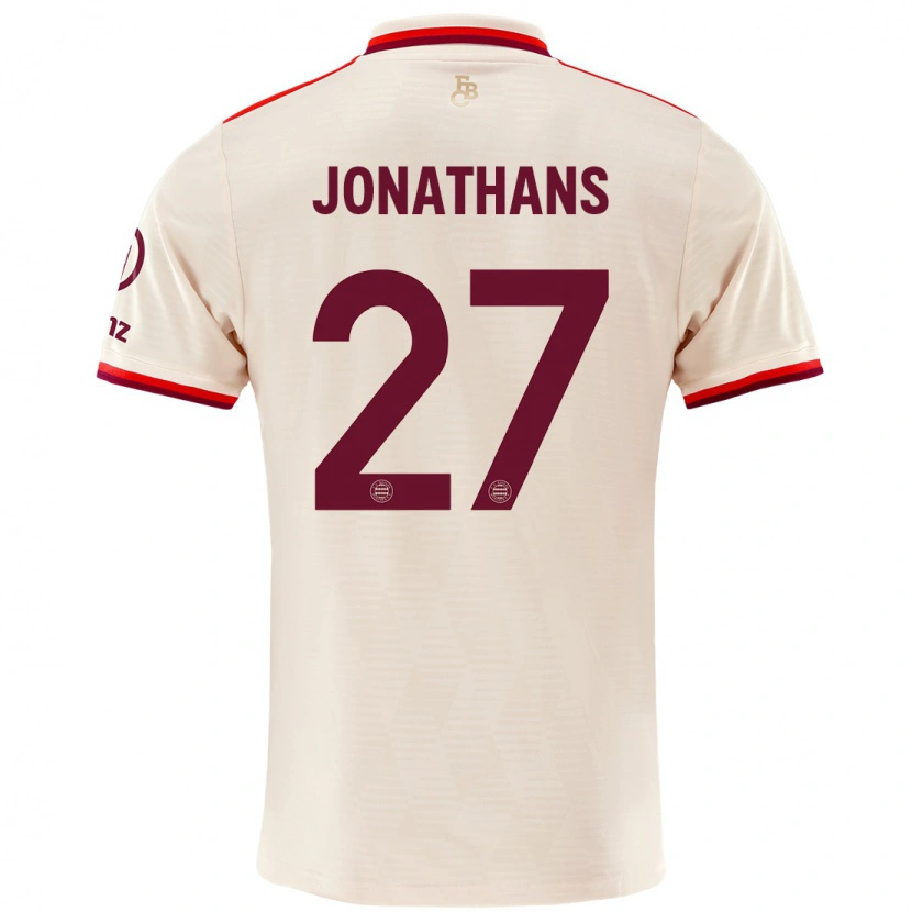 Danxen Mænd David Jonathans #27 Linned Tredje Sæt Spillertrøjer 2024/25 Trøje T-Shirt